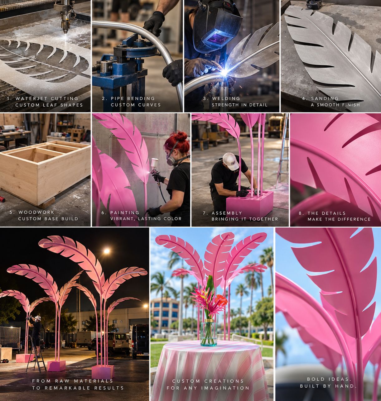 Sculptural palm trees