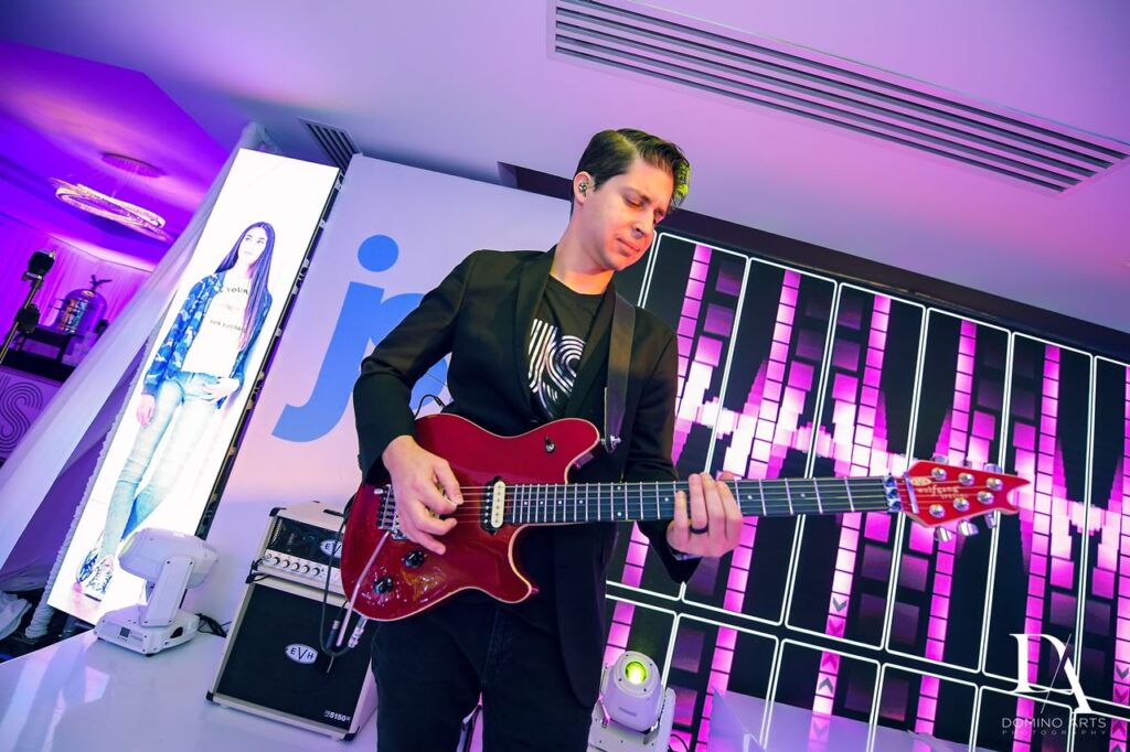 Guitar and DJ fusion act performing live